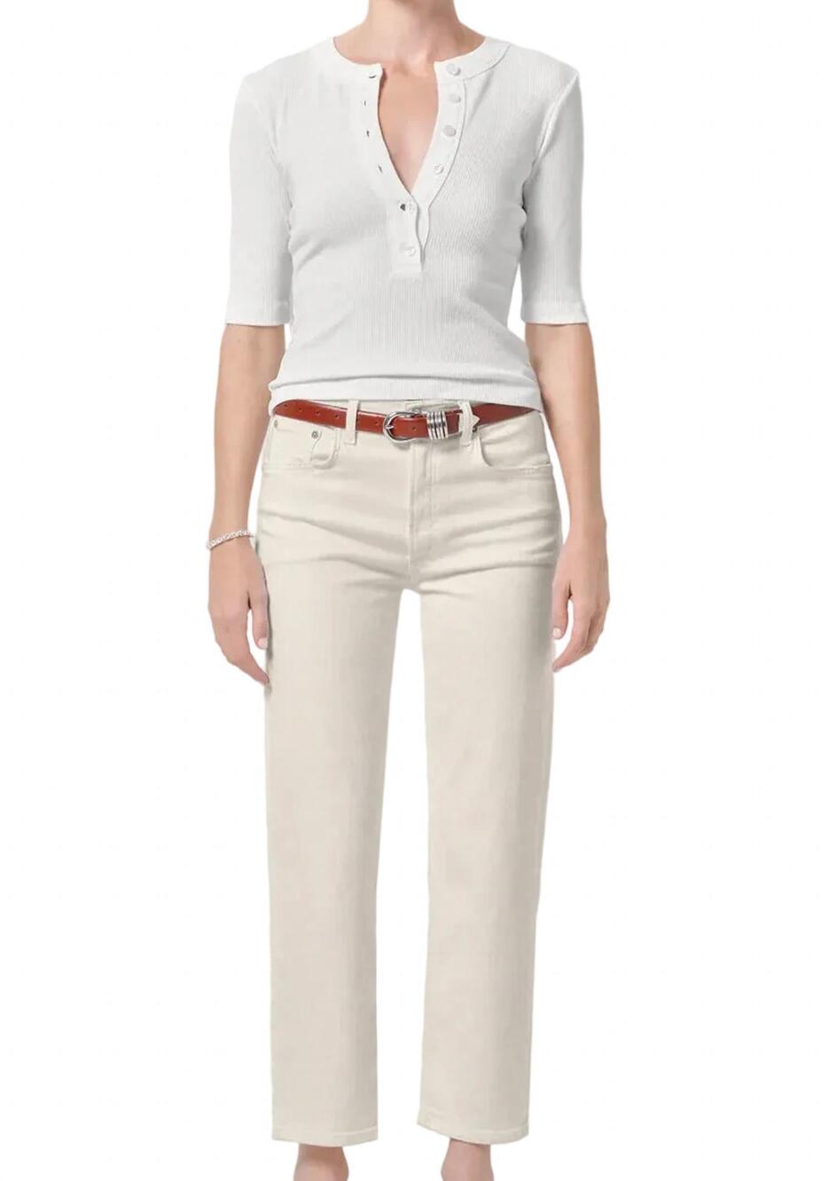 NEW CITIZENS OF HUMANITY palma straight jean in almond